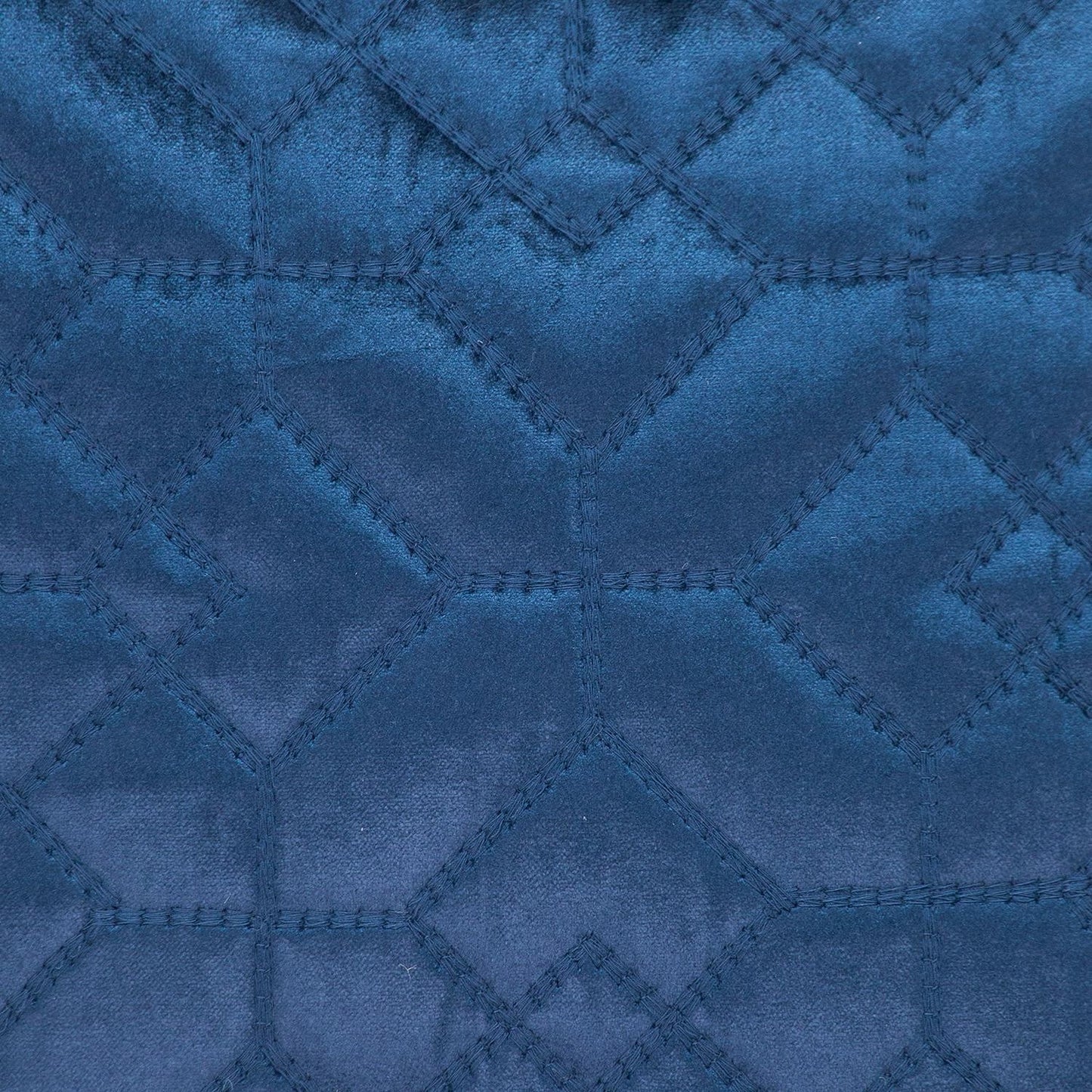 Navy Quilted Velvet Geo Pillow