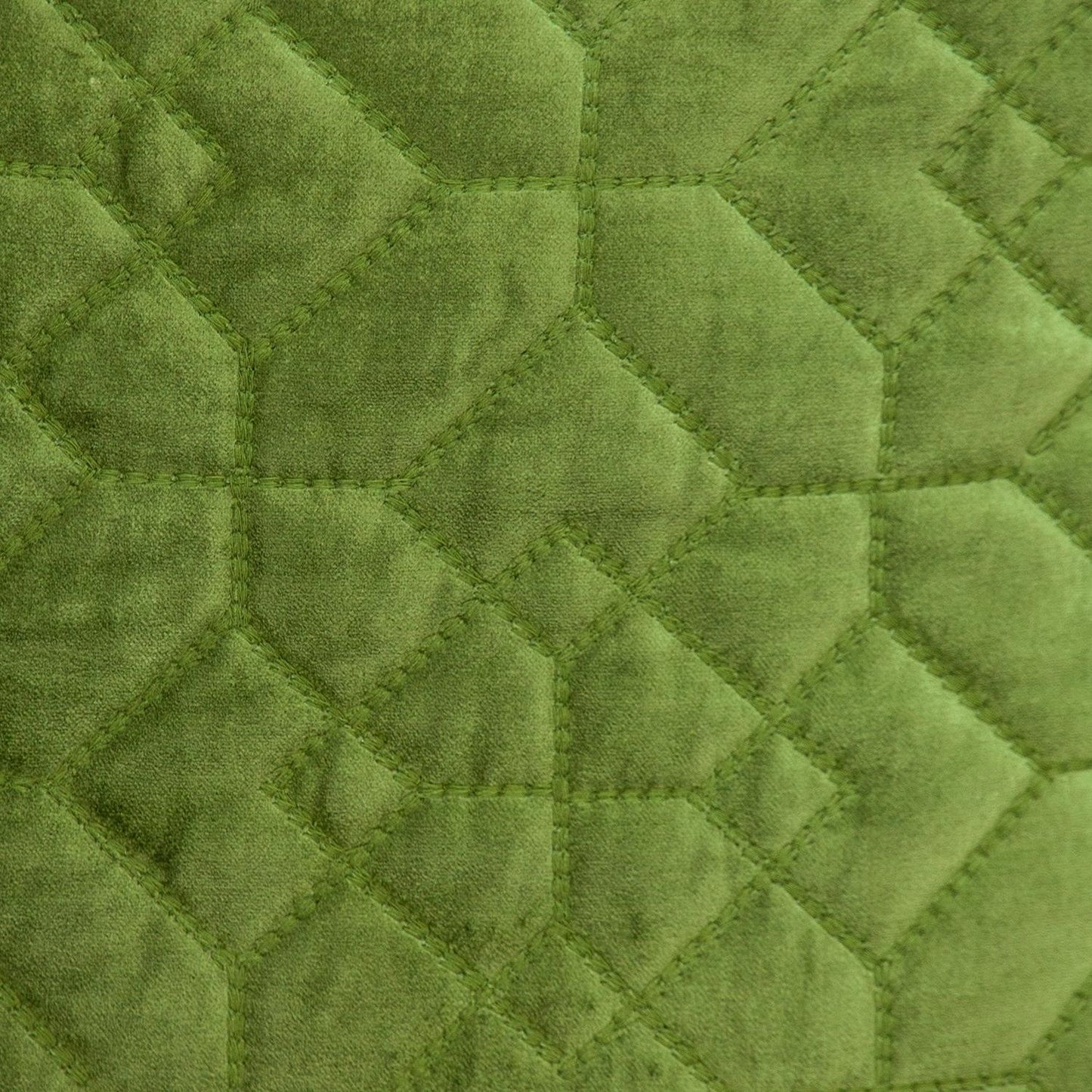 Olive Quilted Velvet Geo Pillow