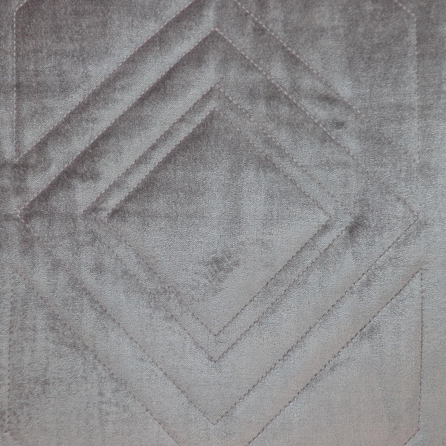 Taupe Quilted Diamonds Velvet Solid Color Pillow