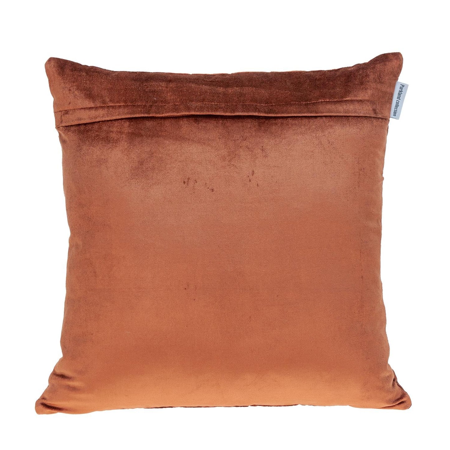 Burnt Orange Tufted Velvet Quilted Pillow