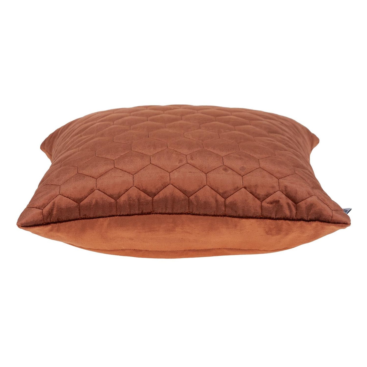 Burnt Orange Tufted Velvet Quilted Pillow