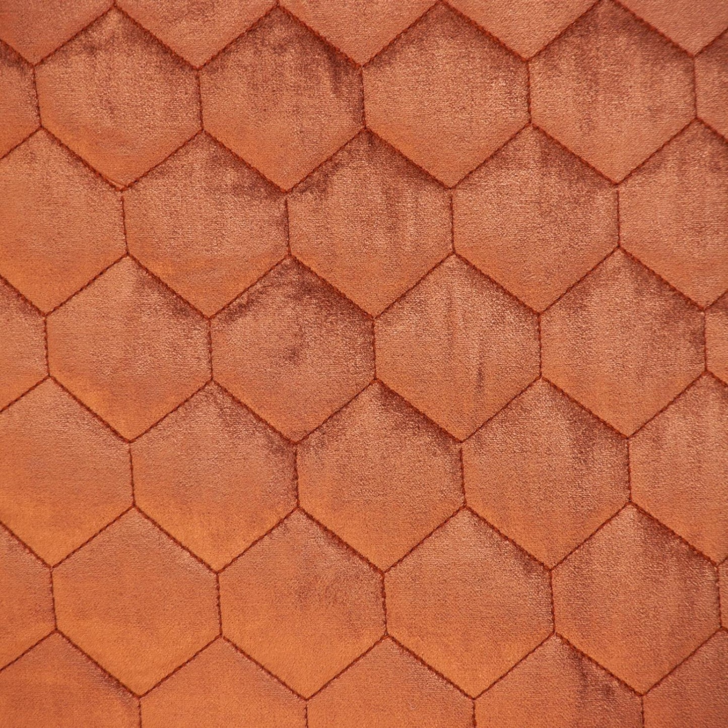 Burnt Orange Tufted Velvet Quilted Pillow