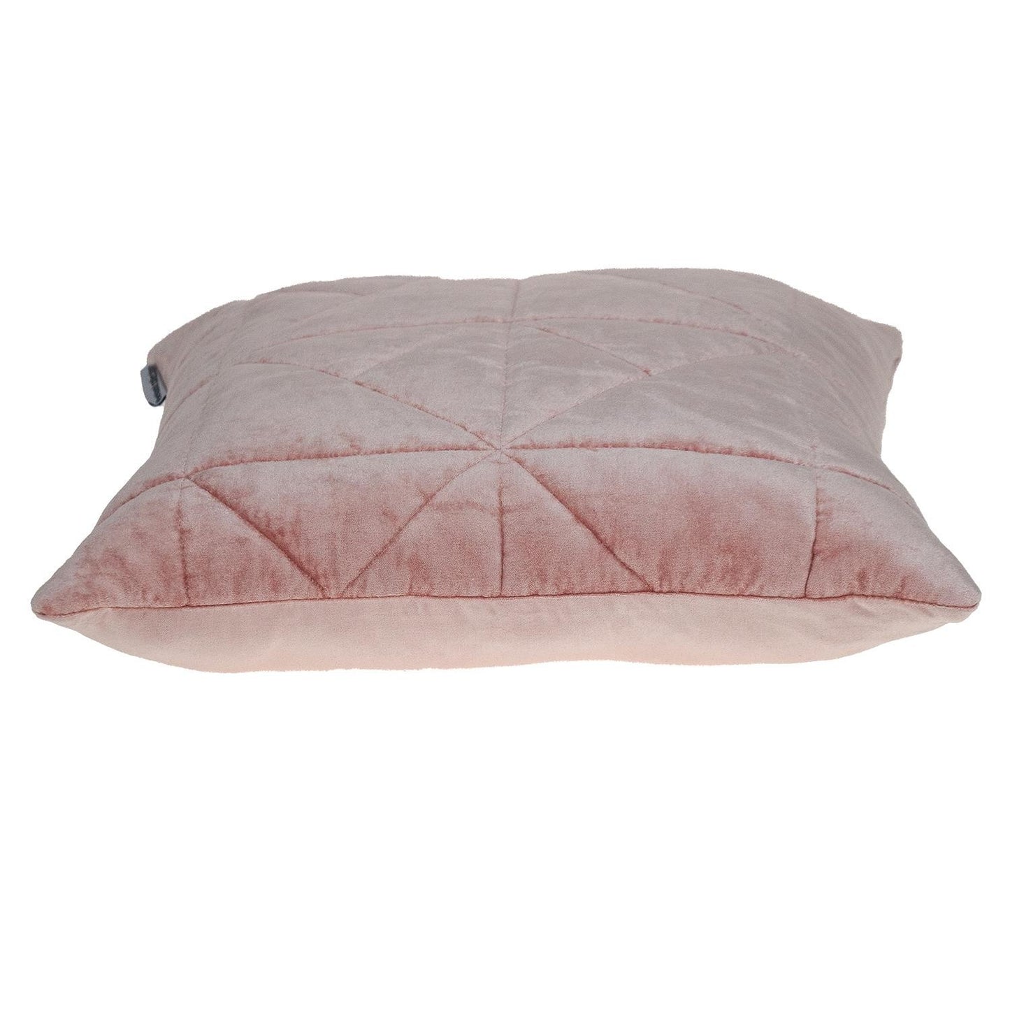 Pink Chunky Geo Stitched Velvet Pillow
