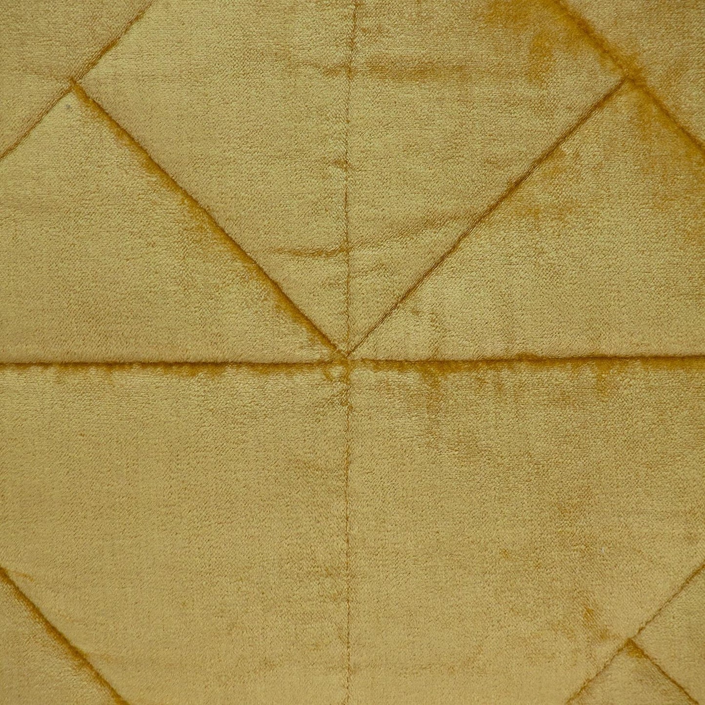 Yellow Chunky Geo Stitched Velvet Pillow
