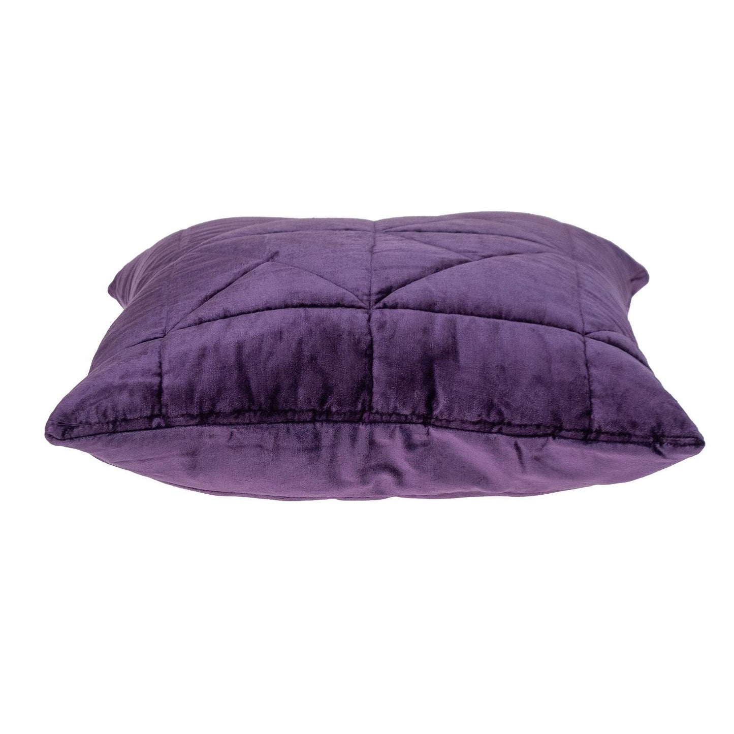 Purple Chunky Geo Stitched Velvet Pillow