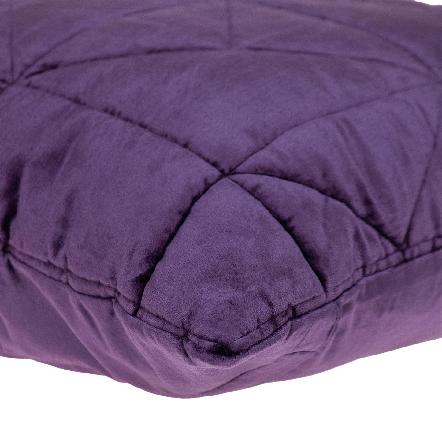 Purple Chunky Geo Stitched Velvet Pillow