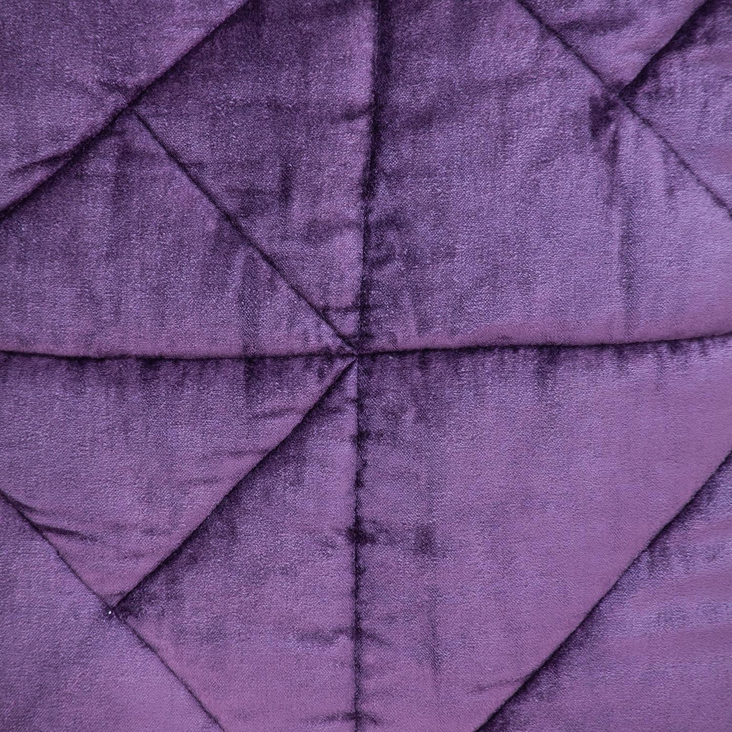 Purple Chunky Geo Stitched Velvet Pillow