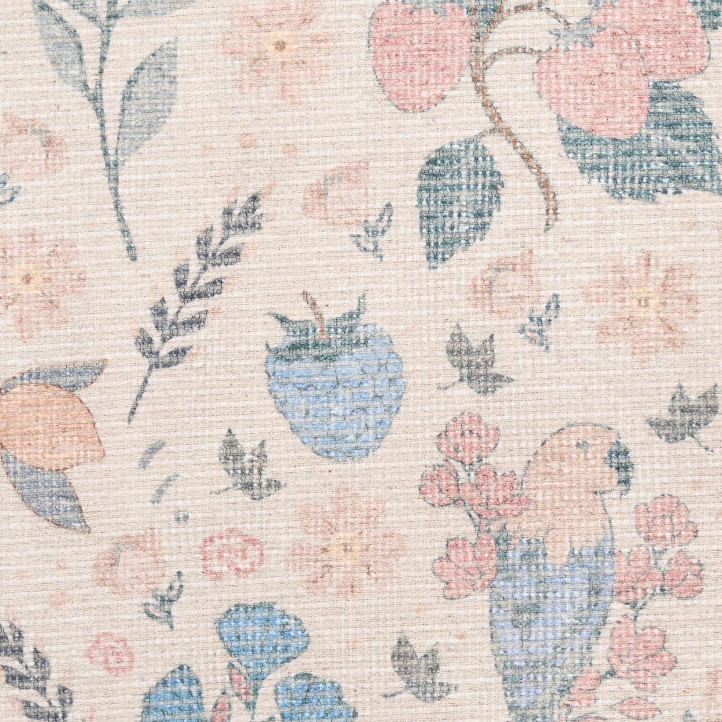 Nourison Botanical Ivory & Multicolor Machine Washable Rug - Swatch