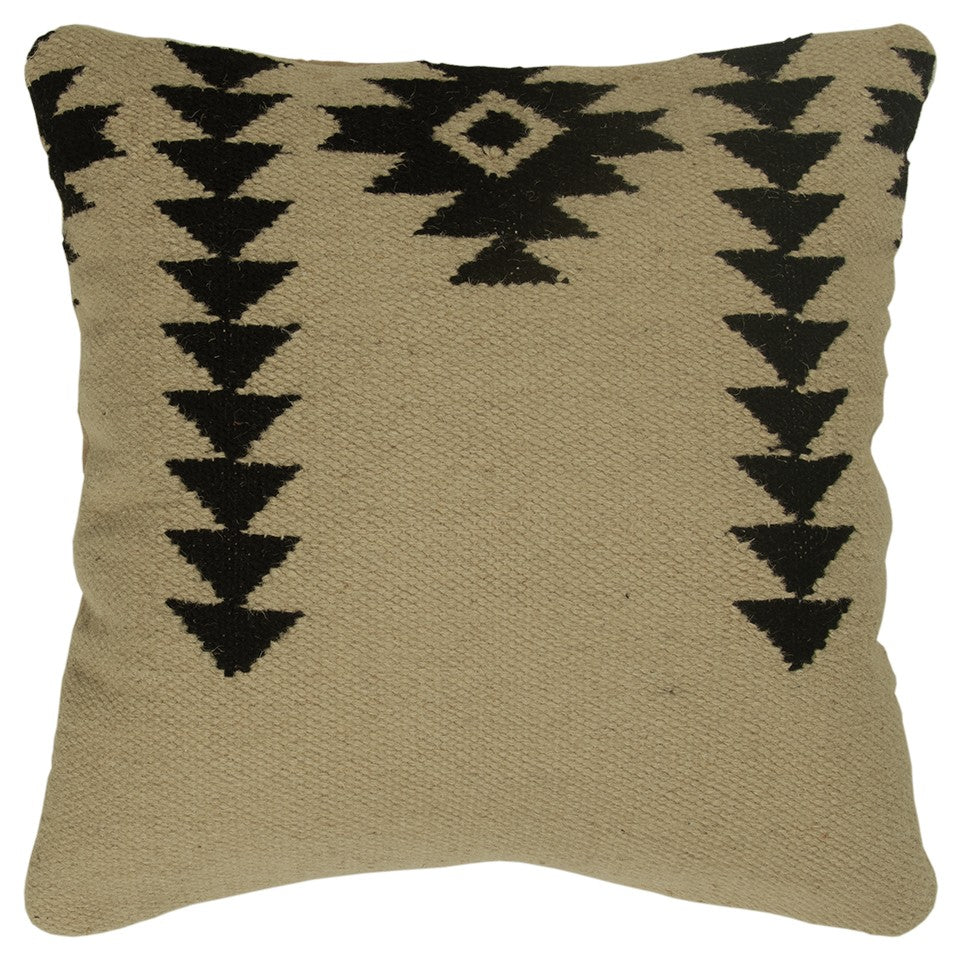 Black & Ivory Cotton Pillow