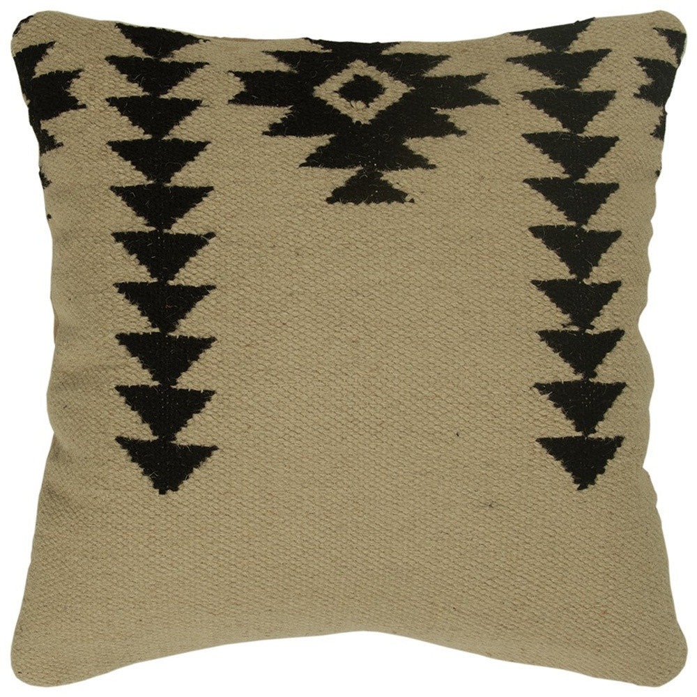 Black & Ivory Cotton Pillow
