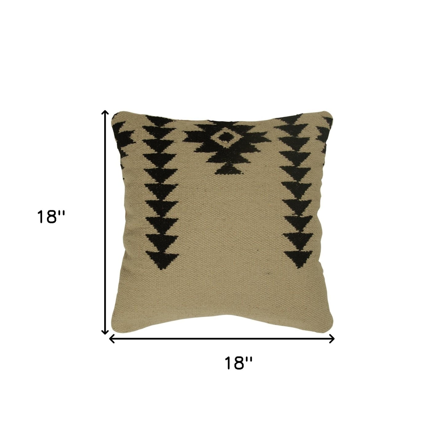 Black & Ivory Cotton Pillow