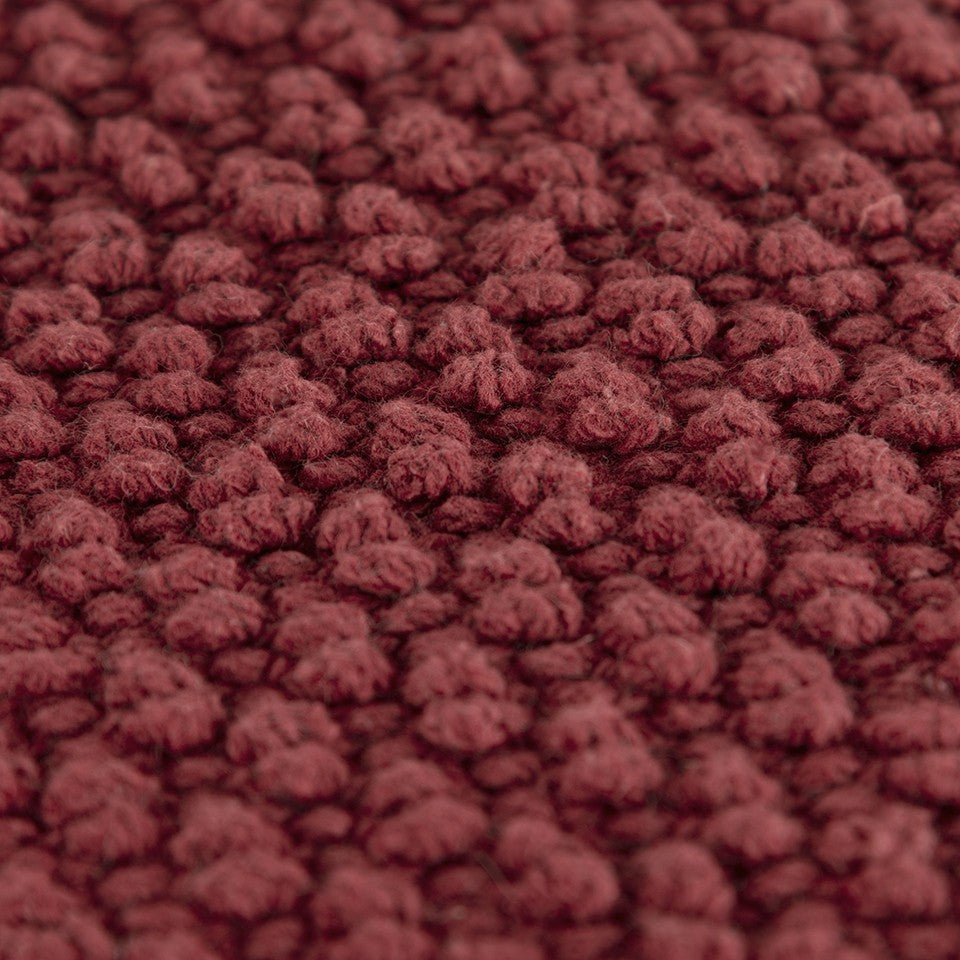 Deep Merlot Nubby Textured Modern Pillow