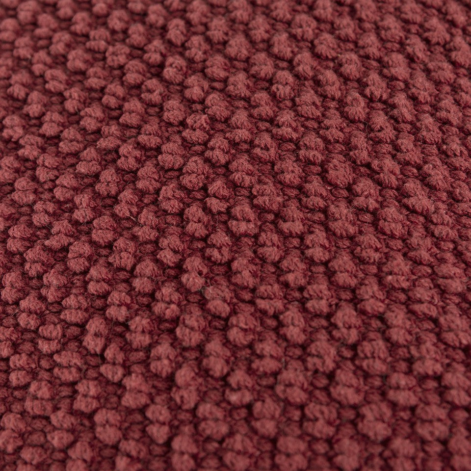 Deep Merlot Nubby Textured Modern Pillow