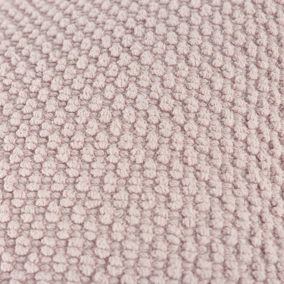 Blush Pink Nubby Textured Modern Pillow