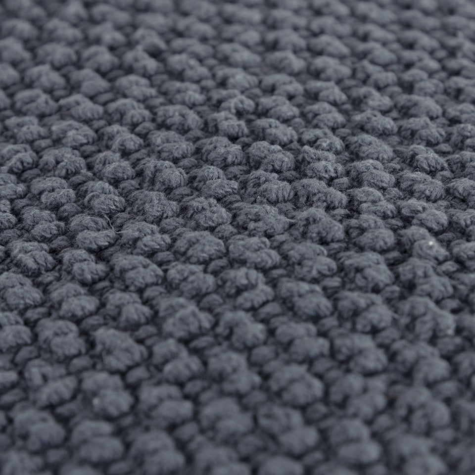 Dark Gray Nubby Textured Modern Pillow