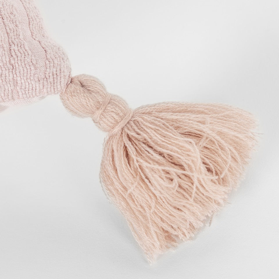 Blush Solid Tonal Abstract Stripe Pillow