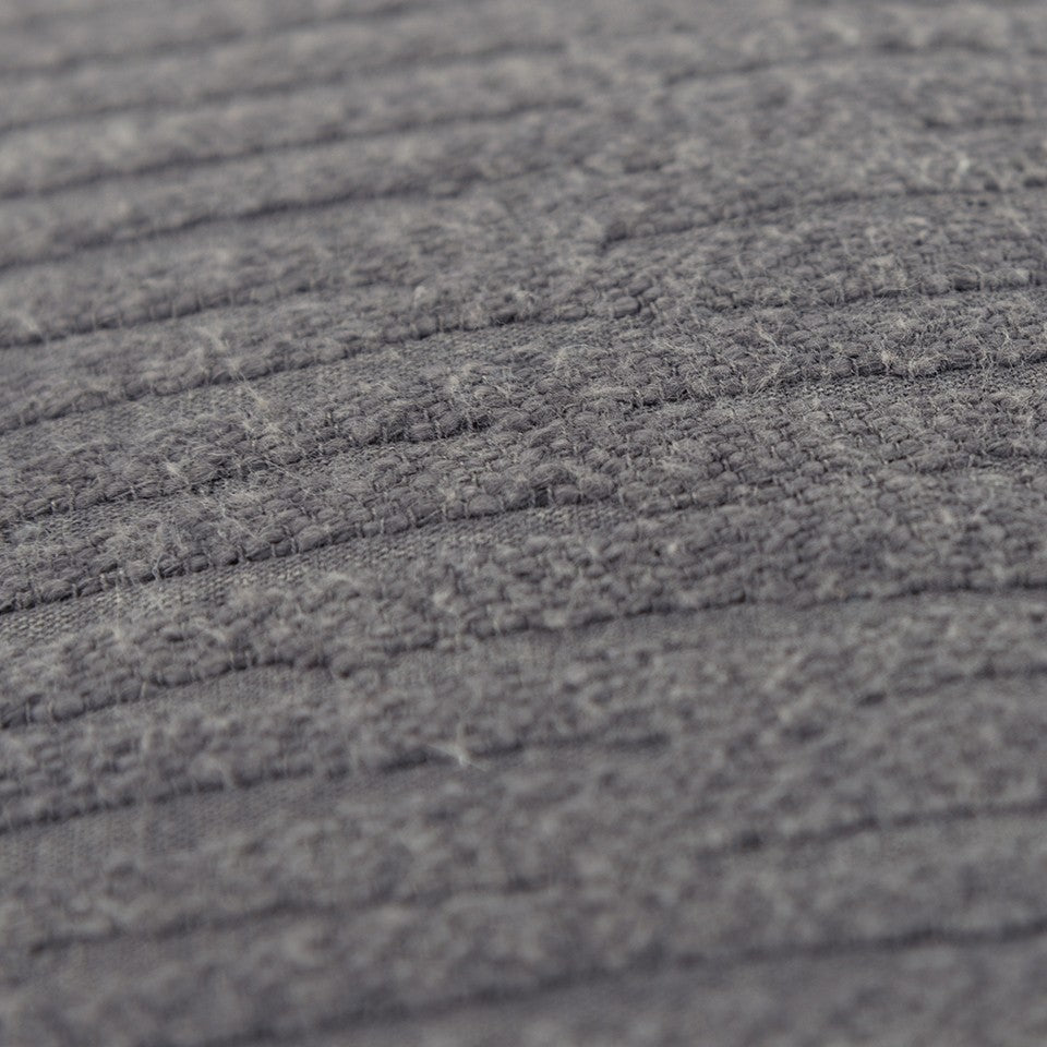 Gray Solid Tonal Abstract Stripe Pillow