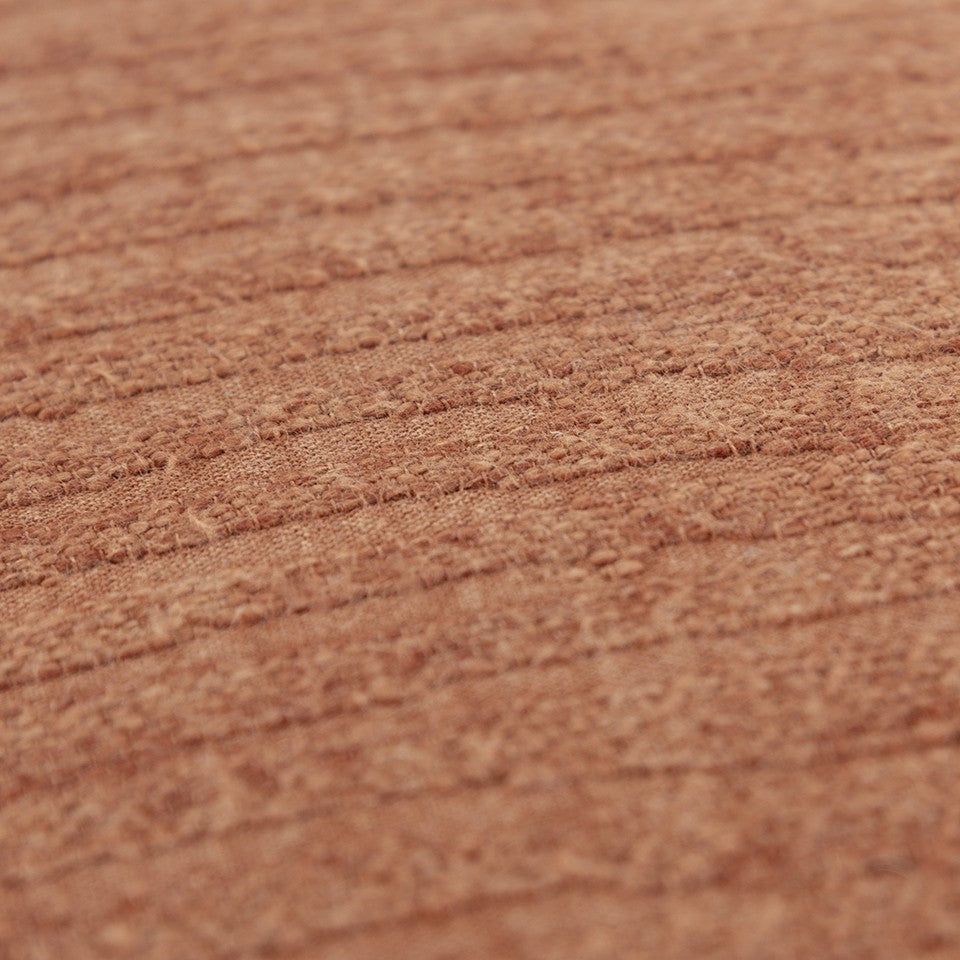 Terracotta Solid Tonal Abstract Stripe Pillow