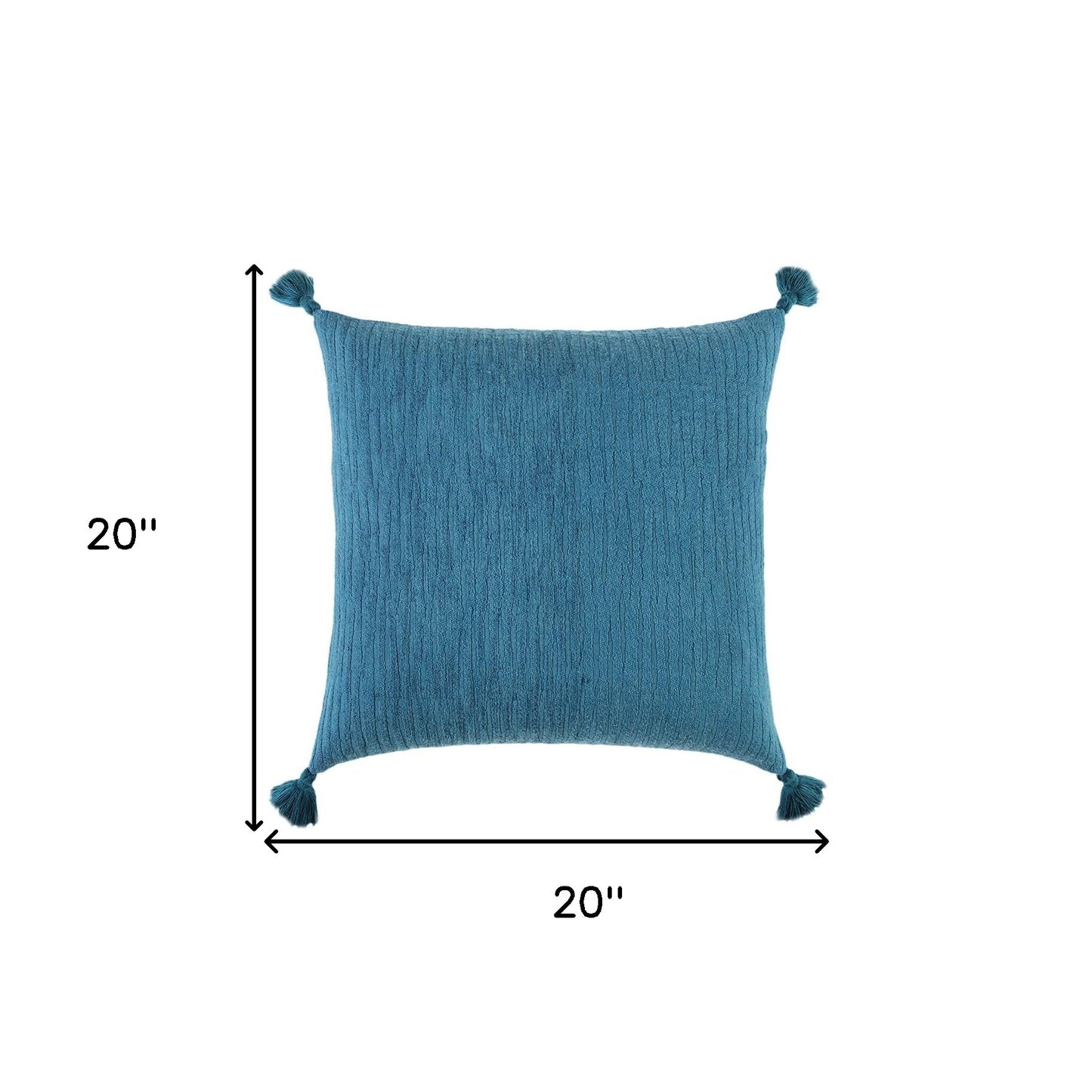 Teal Solid Tonal Abstract Stripe Pillow