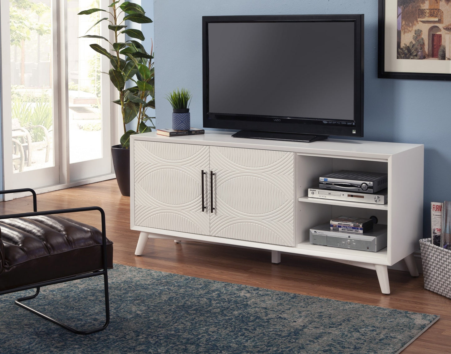 White Pine Solid Wood Media Console