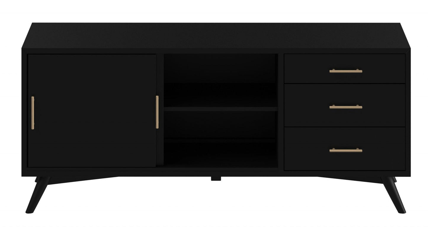 Black Mahogany Solid Wood Media Console