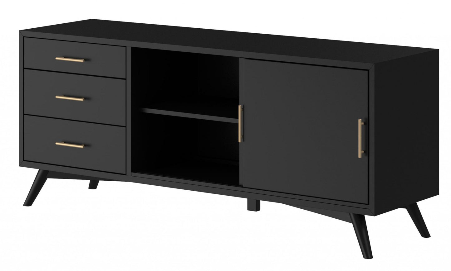 Black Mahogany Solid Wood Media Console
