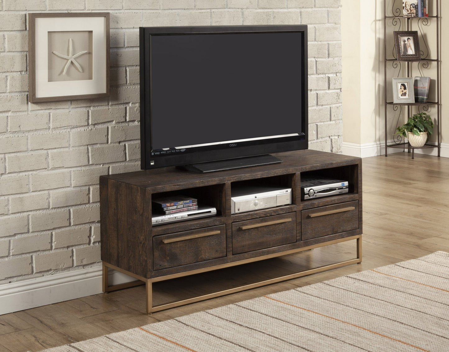 Deep Taupe Reclaimed Pine Media Console