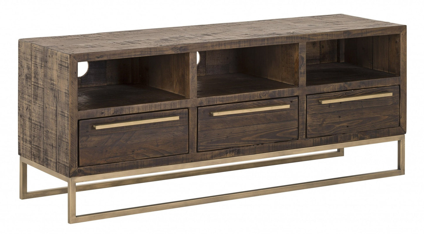 Deep Taupe Reclaimed Pine Media Console