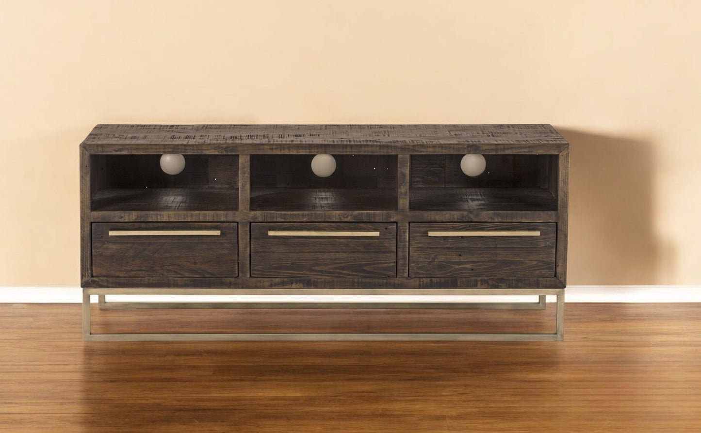 Deep Taupe Reclaimed Pine Media Console