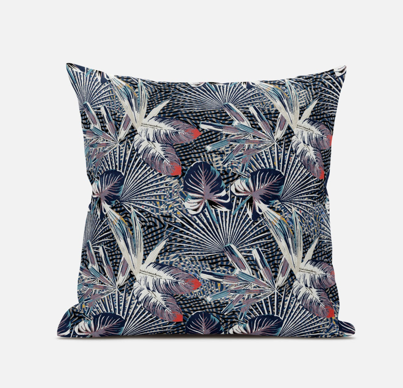 Purple Indigo Tropical Suede Pillow