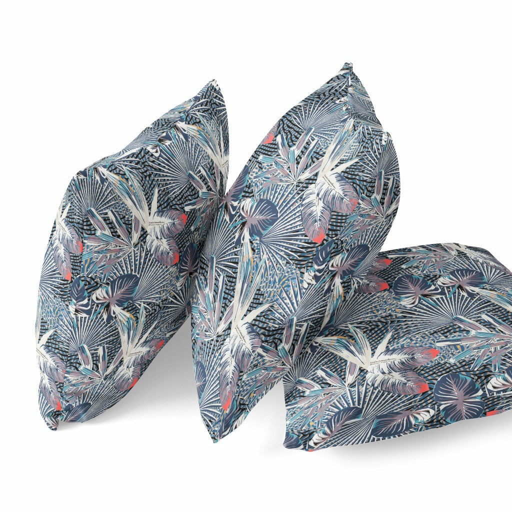 Purple Indigo Tropical Suede Pillow
