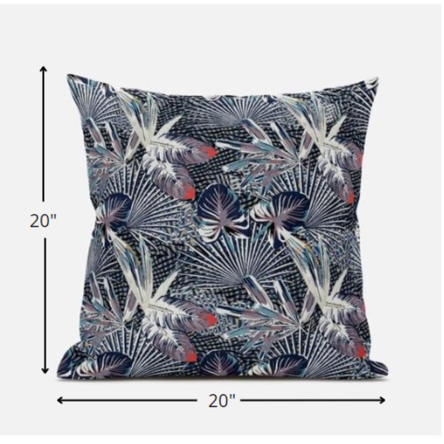 Purple Indigo Tropical Suede Pillow