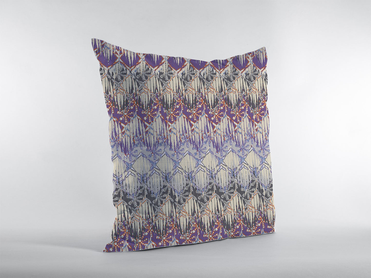 Magenta Cream Hatch Suede Pillow