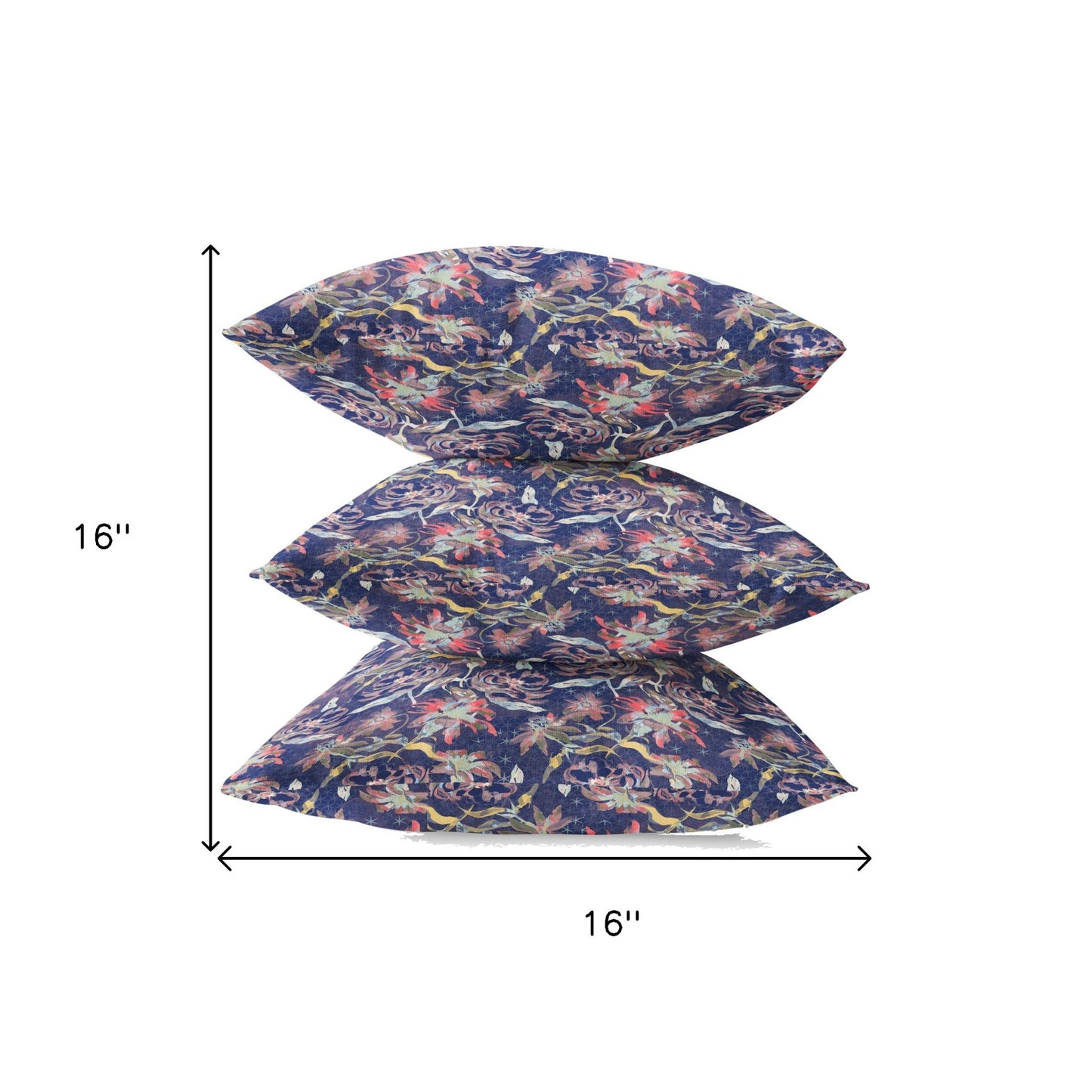 Midnight Blue Roses Suede Pillow