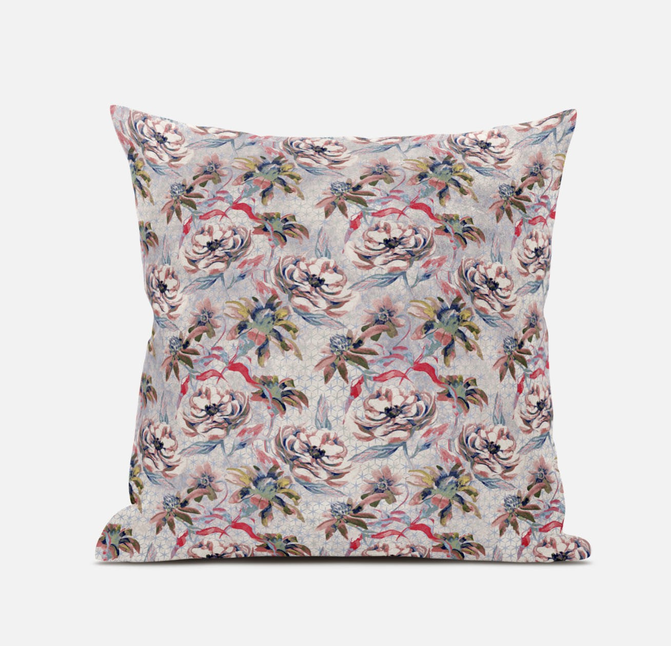 Lavender Pink Roses Suede Pillow