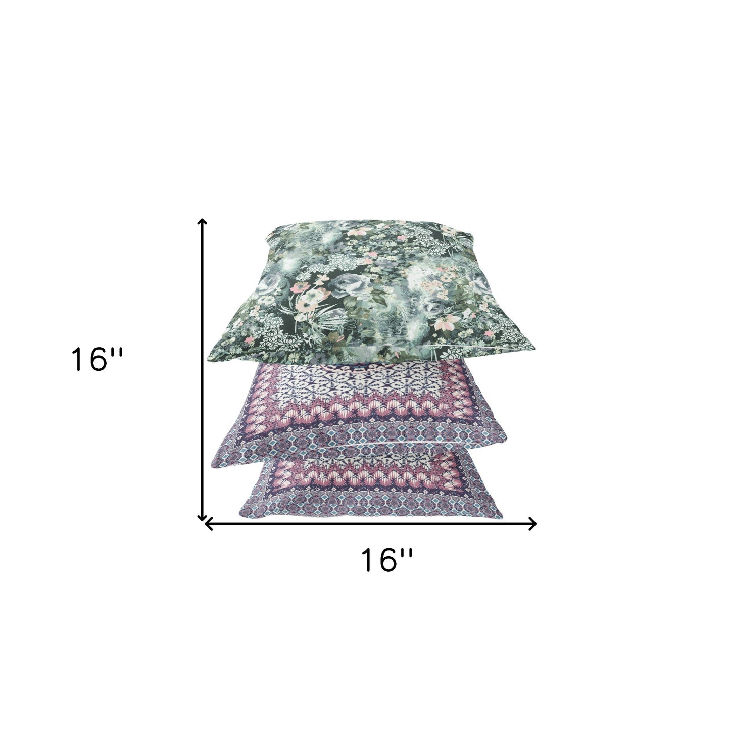 Green Gray Springtime Suede Pillow