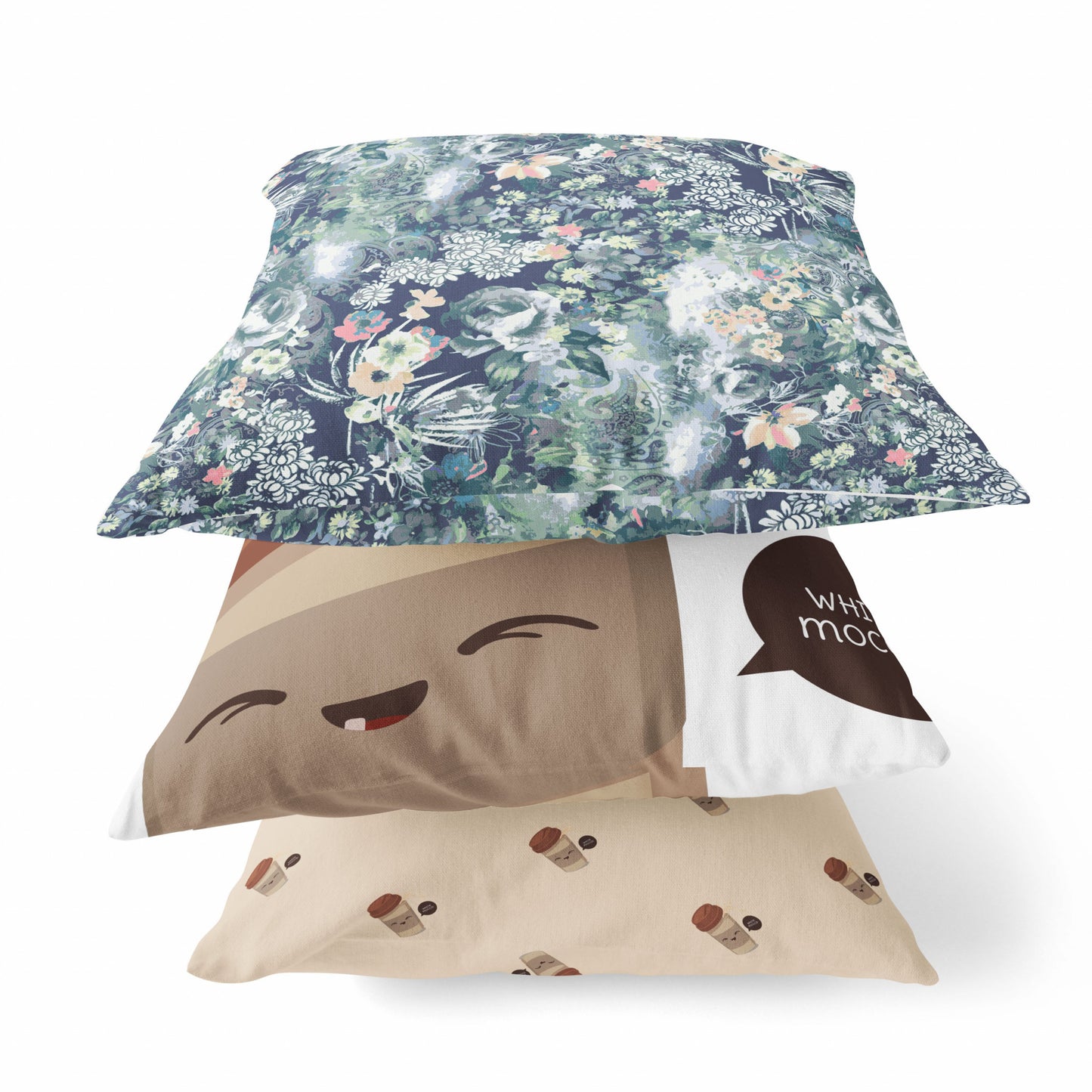 Gray Indigo Springtime Suede Pillow