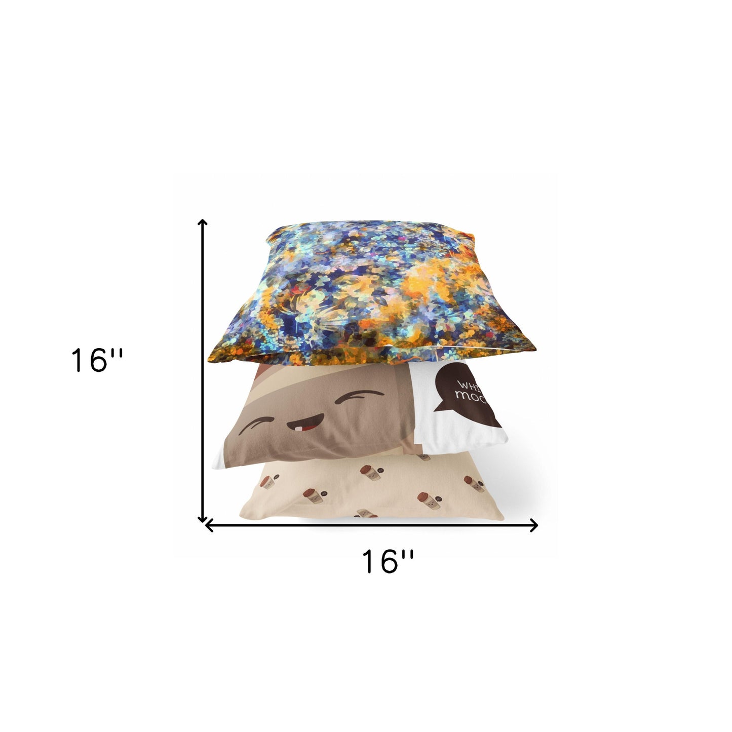 Orange Indigo Springtime Suede Pillow