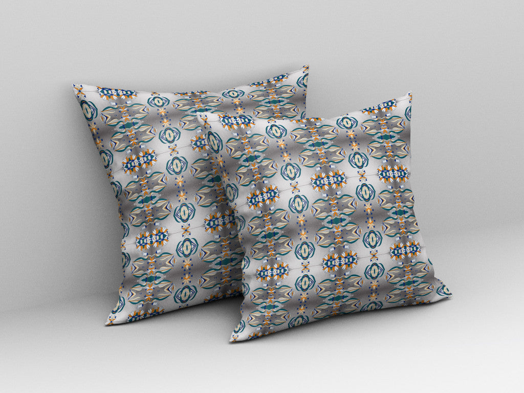 Off White & Brown Abstract Suede Pillow