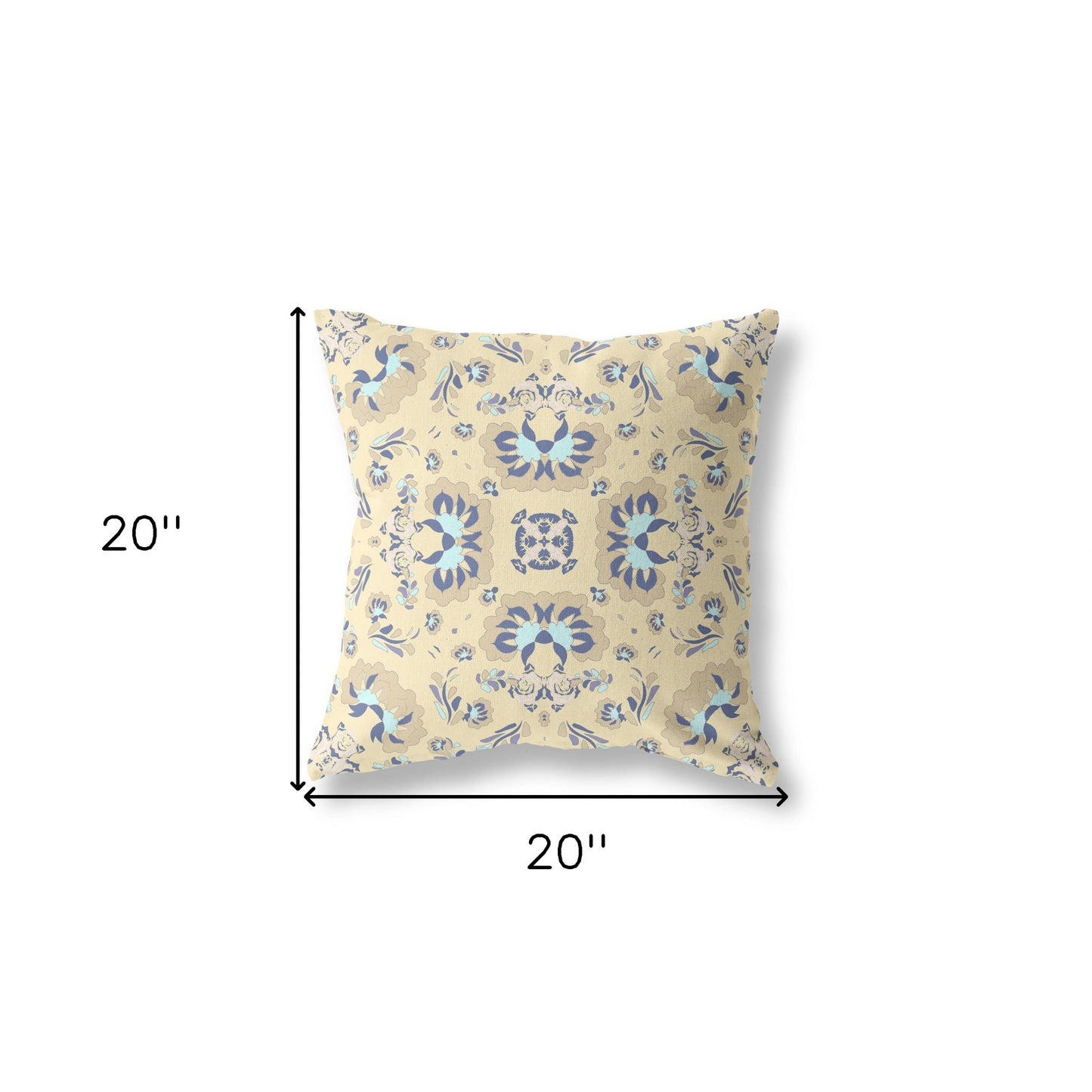 Yellow Suede Geometric Pillow