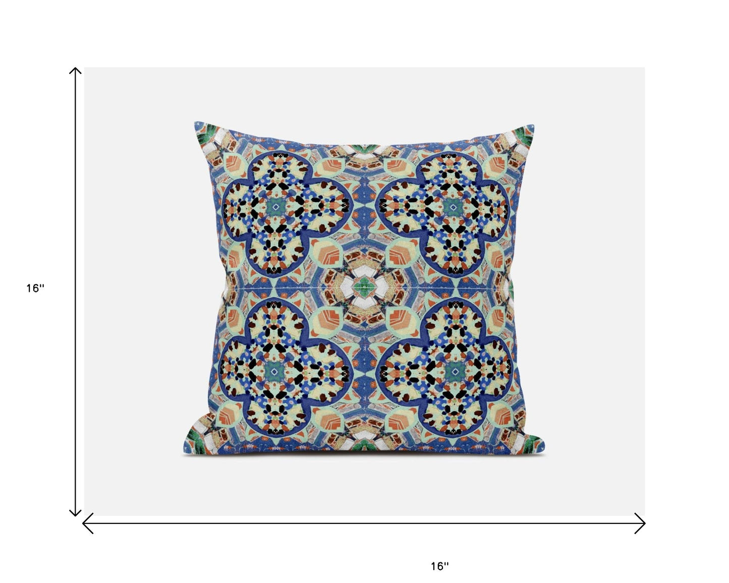 Blue & Purple Microsuede Quatrefoil Pillow
