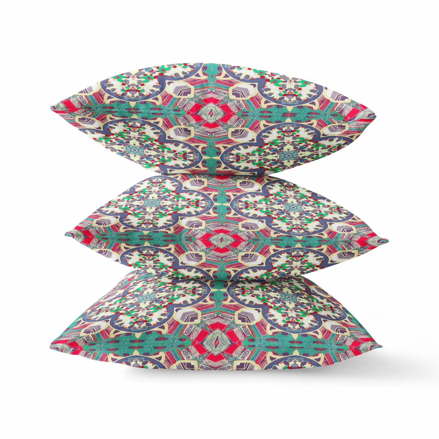 Pink & Gray Microsuede Quatrefoil Pillow