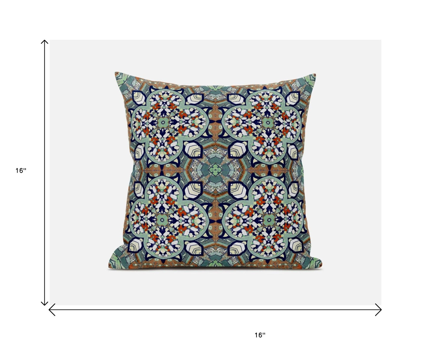 Green Microsuede Quatrefoil Pillow