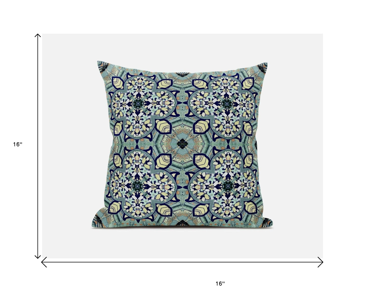 Green Microsuede Quatrefoil Pillow