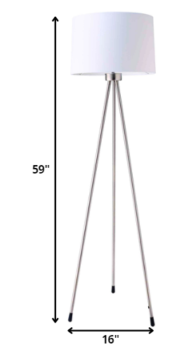 White Tripod Floor Lamp w/ Shade
