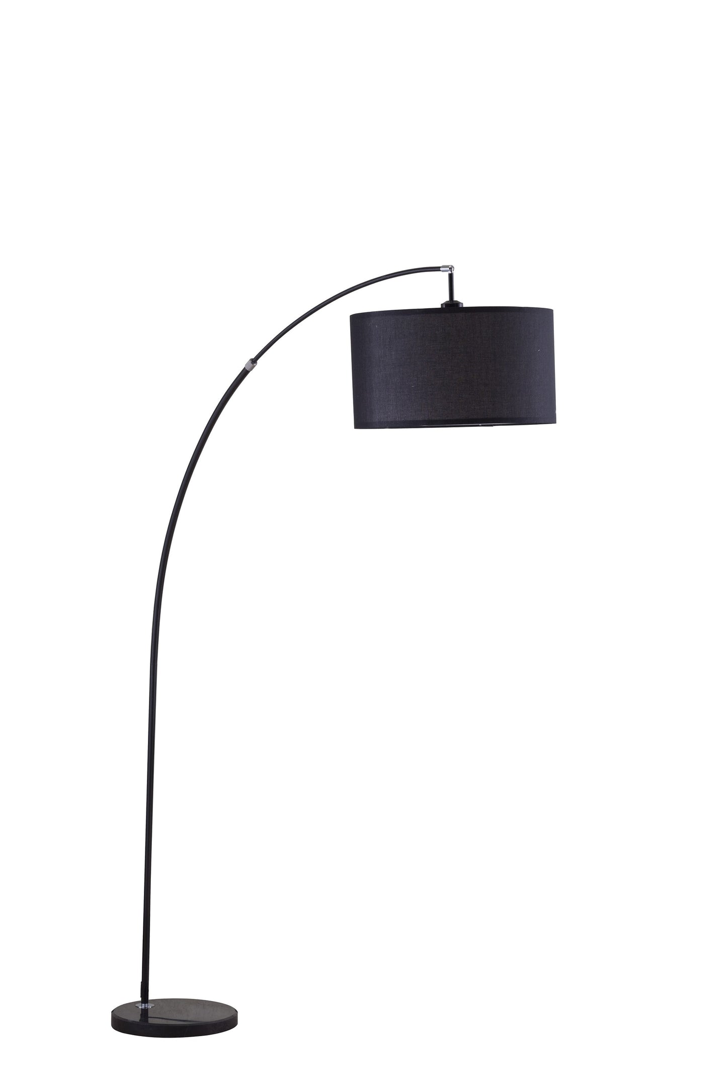 Sleek Black Arc Floor Lamp w/ Shade