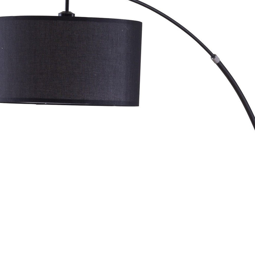 Sleek Black Arc Floor Lamp w/ Shade