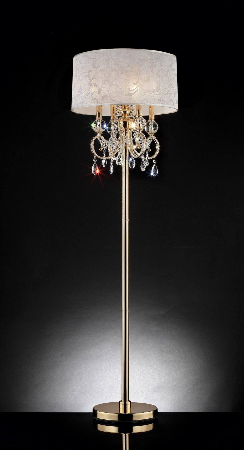 Stunning Brass Gold Finish Floor Lamp