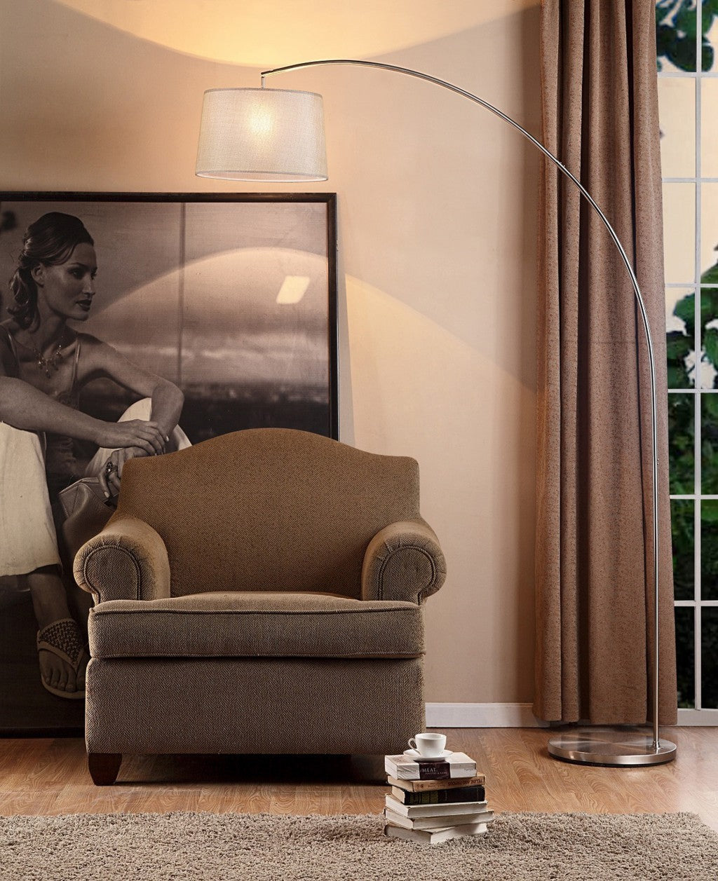 Steel Adjustable Floor Lamp w/ Shade