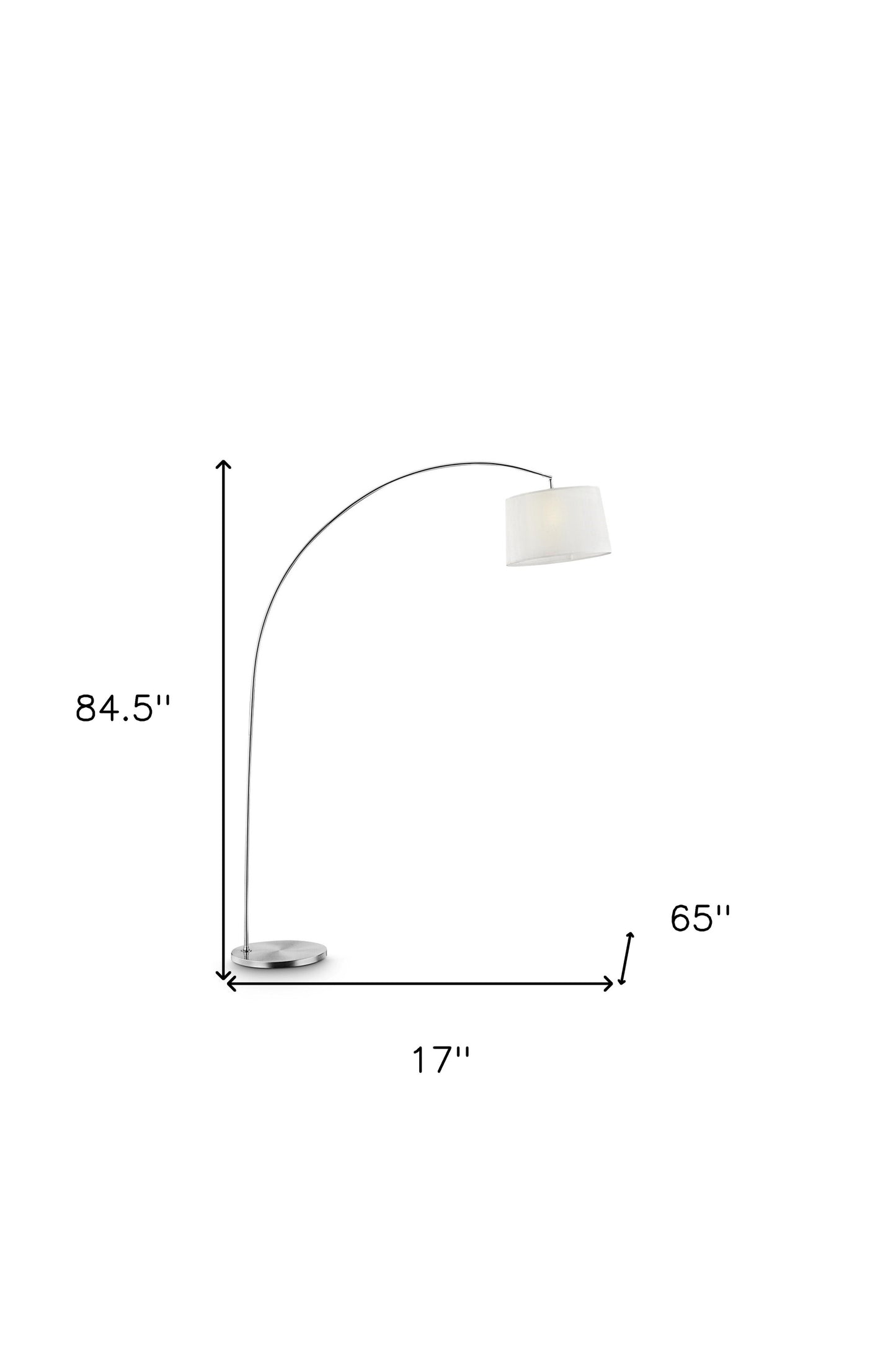 White Adjustable Floor Lamp w/ Shade